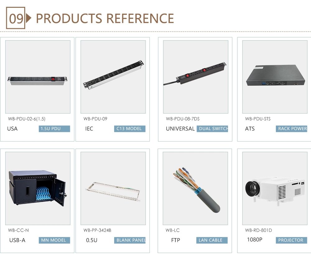 19&prime; &prime; French Power Distribution Unit PDU for Network Cabinet Rack